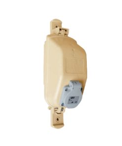 COFFRET FACADE 591 - 591 beige +PRISE 2P+T + DISJ DIFF 6A C 30MA, beige